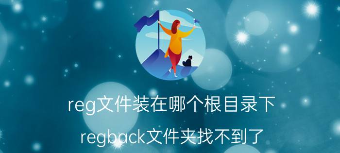 reg文件装在哪个根目录下 regback文件夹找不到了？